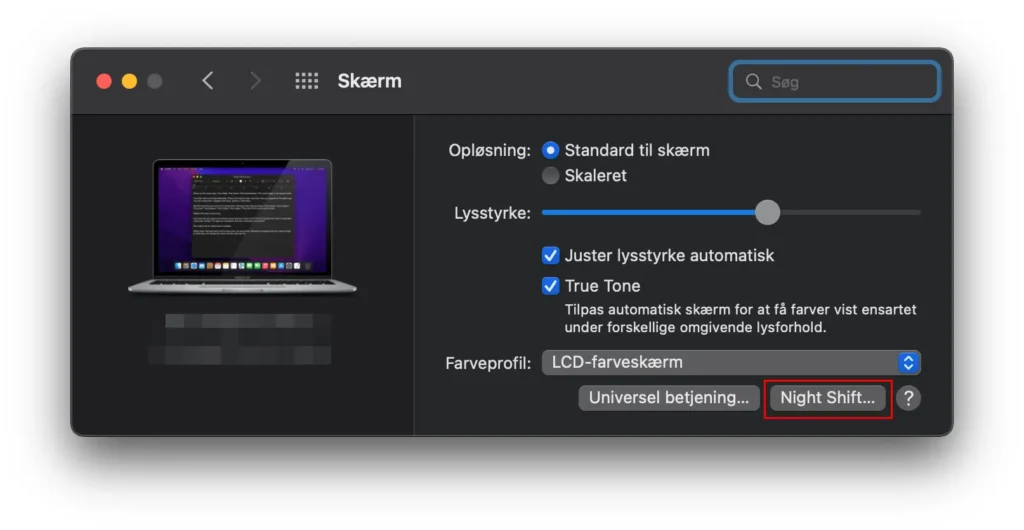 Apple Night Shift, beskyttelse mod blue light! Tech Robotten