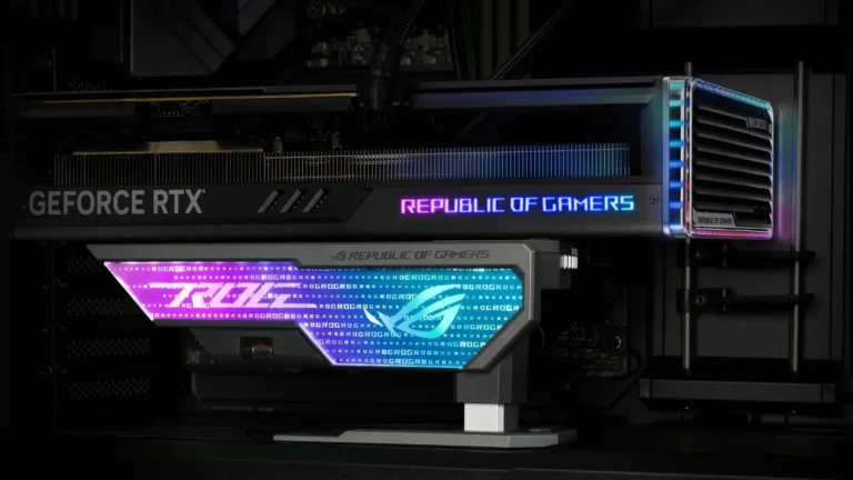 asus rog Herculx grafikkort holder rgb